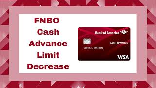 Understanding FNBO Cash Advance Limit Decrease What You Need to Know [upl. by Tenneb]