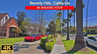 Beverly Hills Los Angeles Walk Around  4K Walking Tour Mega Mansions [upl. by Emlen]