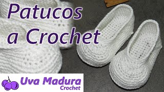 PATUCOS Escarpines Tejidos a CROCHET Ganchillo Tutorial paso a paso [upl. by Onilegna]