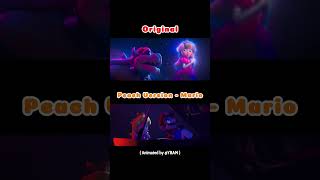 Original Version VS Peach Version peach peaches mario supermario mariobros vs animation yt [upl. by Eidna910]