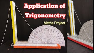 Working model of maths for class 10Application of trigonometryPythagoras TheoremMaths Project [upl. by Kristos]