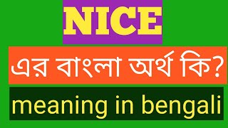 Nice Meaning in Bengali  Nice এর বাংলা অর্থ  Nice Meaning in Bangla [upl. by Newmark820]