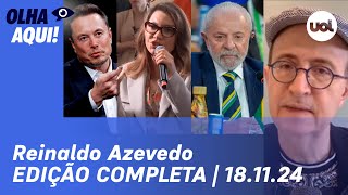 Reinaldo Janja xinga Musk e dono do X ironiza Discurso do Lula no G20 Atentado em Brasília e mais [upl. by Elinet127]