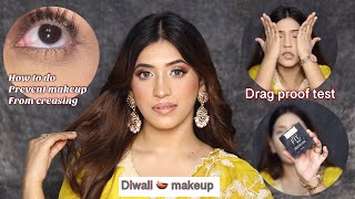 Diwali Party Makeup Step By Step For Beginners ✅  How to prevent fine lines under your eyes [upl. by Warton130]