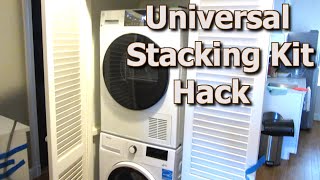 Universal Stacking Kit Hack Tip for any Washer and Dryer  How to Stack 2 Different Brands or Models [upl. by Janus739]