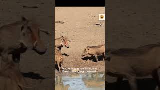 Warthog Escape CrocodileWarthog escapes a crocodile’s deadly attack WarthogEscapeCrocodile Short [upl. by Tebasile]