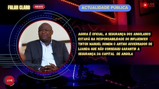 POLICIA NACIONAL NAS MÃOS DO MAIOR TIKTOK INFLUENCER MANUEL HOMEM ANTIGO GOVERNADOR DE LUANDA [upl. by Eened]