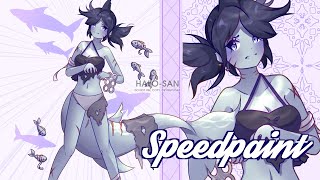 Ghostly Shark Adoptable【Timelapse  Clip Studio Paint】 [upl. by Olbap355]