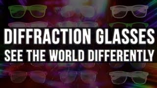 Diffraction Glasses  See The World DIfferently EmazingLightscom [upl. by Coplin]