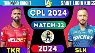 SLK vs TKR today toss prediction  who will win toss today caribbean premier league 12th match [upl. by Tut]