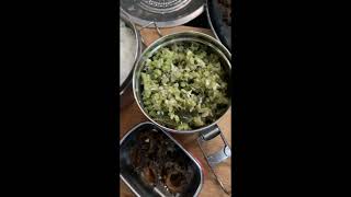 Lunchbox series21 riceKeerai kadayalkaramani poriyalbitter gourd fry sistersvlogs [upl. by Etna]