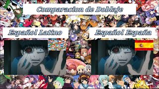 Tokyo Ghoul Temporada 1 Cap 1 Comparacion de Doblaje Latino VS Español  Kaneki Ken es Mitad Ghoul [upl. by Lawrence]