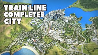 Train Line Completes the City  Cities Skylines Oceania 45 [upl. by Brottman]