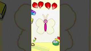 BORBOLETA  Desenhando com Formas desenhoinfantil aprendaadesenhar shorts [upl. by Kinch167]