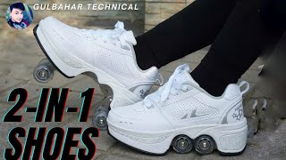 Skating Shoes 2in1 Multipurpose Shoes🔥🔥 [upl. by Ahsetra]