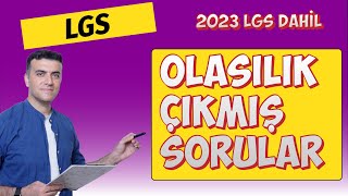 8sınıf Olasılık LGSde Çıkmış Sorular 2023 dahil  PDF [upl. by Gav]