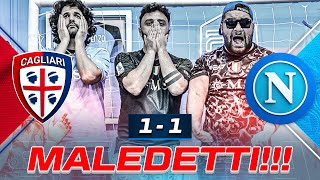 😤 MALEDETTI CAGLIARI 11 NAPOLI  LIVE REACTION NAPOLETANI HD [upl. by Aibonez]