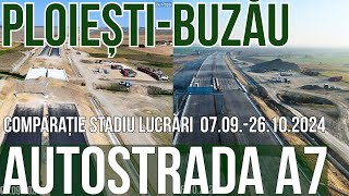 AUTOSTRADA A7 PloiestiBuzau Loturi 1 2 si 3  Comparatie stadiu lucrari 070926102024 [upl. by Atekahs]