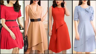 Latest Suitable for Office wear Skater dresses designs ideas for women 20242025 [upl. by Mauretta]