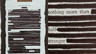 How I create blackout poetry [upl. by Ahsinik]