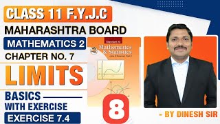 Class 11 Chp7 Limits Lec8 Ex74  FYJC ScienceArts  MATHS I  Success Batch  Dinesh Sir [upl. by Priest528]