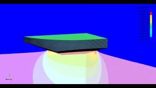 LSDYNA CFD 3D slamming of a wedge cone shape quarter model [upl. by Aremus]