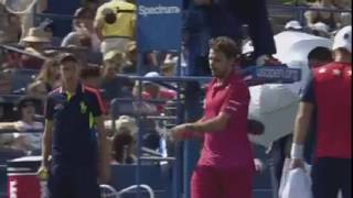 wawrinka breaks racket [upl. by Melita]