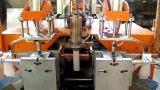 Blowel Blow Molding Machine  Double head Four Station  Total Pneumatic  High productivity [upl. by Zonda759]