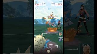 Omastar VS Gyarados GO BATTLE LEAGUE pokemongo shorts gameplay [upl. by Tri]