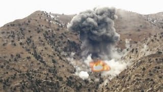 Mortar and JDAM Strike on Taliban Position [upl. by Sami465]