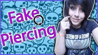 Como FAZER piercings falsos argola e bolinha [upl. by Niraa202]