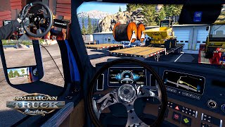 Scenic Drive through the Mountains  American Truck Simulator  Fanatec DD [upl. by Noiz]