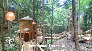 The Hemlock Treehouse  Hocking Hills Treehouse Cabins [upl. by Haisa440]