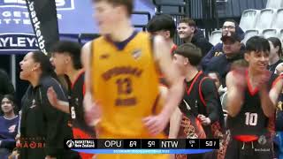 HIGHLIGHTS NZSS Basketball Boys A Final  Nga Taiatea Wharekura vs Opunake High School [upl. by Nehttam]