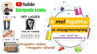 6 Mit jelent a mol Anyagmennyiség Avogadroszám 6x1023 db  kémia 9 osztály [upl. by Eellehs]