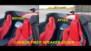 Carbon fiber Speaker Cover C8 Corvette amp Z06 Waterfall easy mod [upl. by Boland]