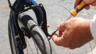 Best V Brake Adjustment  Part 6  with UPS guy  BikemanforU DIY Tutorial [upl. by Butcher773]