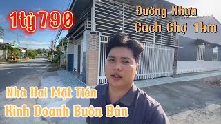 Nhà Đất Tây Ninh  Nhà Hai Mặt Tiền Thuận Tiện Buôn Bán Cách Chợ  uỷ Ban Xã Chỉ 1km Đường Nhựa 10m [upl. by Drofkcor]