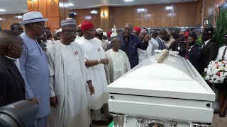 Igbo Reps Speaker lead procession to view Ifeanyi Ubah Coffin [upl. by Atiuqat]