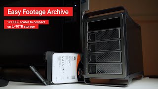 My Footage Archive  Easy access storage for 90TB of data with a Yottamaster Defender 5 [upl. by Sosthenna]