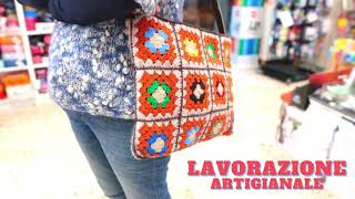 BarbaBook  Borsa Uncinetto Granny Lavorazione Artigianale [upl. by Wey]