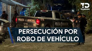 Delincuentes roban vehículo y desatan persecución en Tlaquepaque [upl. by Dielu]