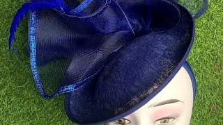 How to make a fascinator with crinoline design and carved feathers [upl. by Yvonne]