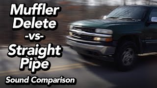 Muffler Delete Vs Straight Pipe  Sound Comparison  53L V8  Silverado [upl. by Bezanson463]