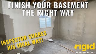 INSPECTOR’S Ideal Way to FINISH Interior Basement Walls [upl. by Caine]