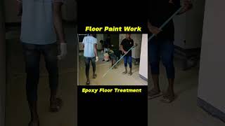 Epoxy Floors installation method  Epoxy Floors in house epoxy floor paint construction shorts [upl. by Elocen]