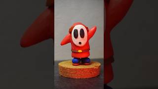 Shy Guy From Super Mario 👻 clay made art [upl. by Delbert]