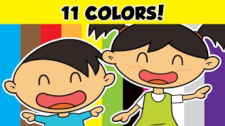 Colors Song for kids with Surprise Eggs  Learn 11 different Colors  Nursery Rhymes by Luke amp Mary [upl. by Ruby]