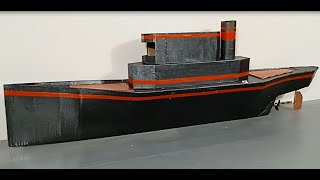 Black Annihilator My new cardboard RC ship model [upl. by Nyrem220]