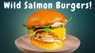 WILD Salmon Burgers With CREAMY Dill SauceVancouver Island Catch amp Cook [upl. by Ardith]